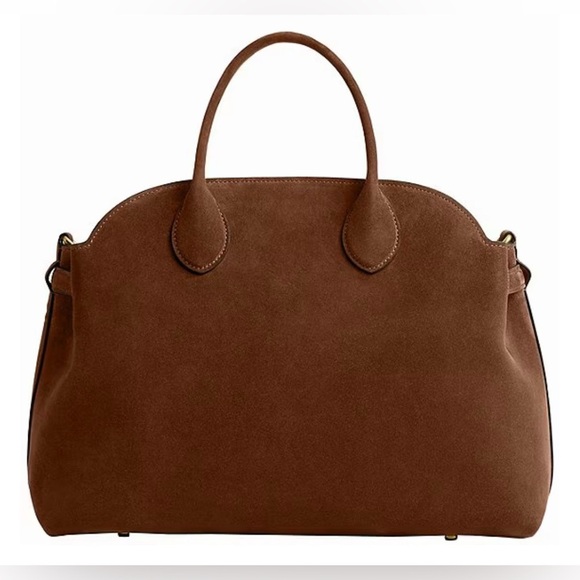 COACH
Soft Empire 40 Carryall Suede Satchel Bag Warm Brown SS - Picture 2 of 5